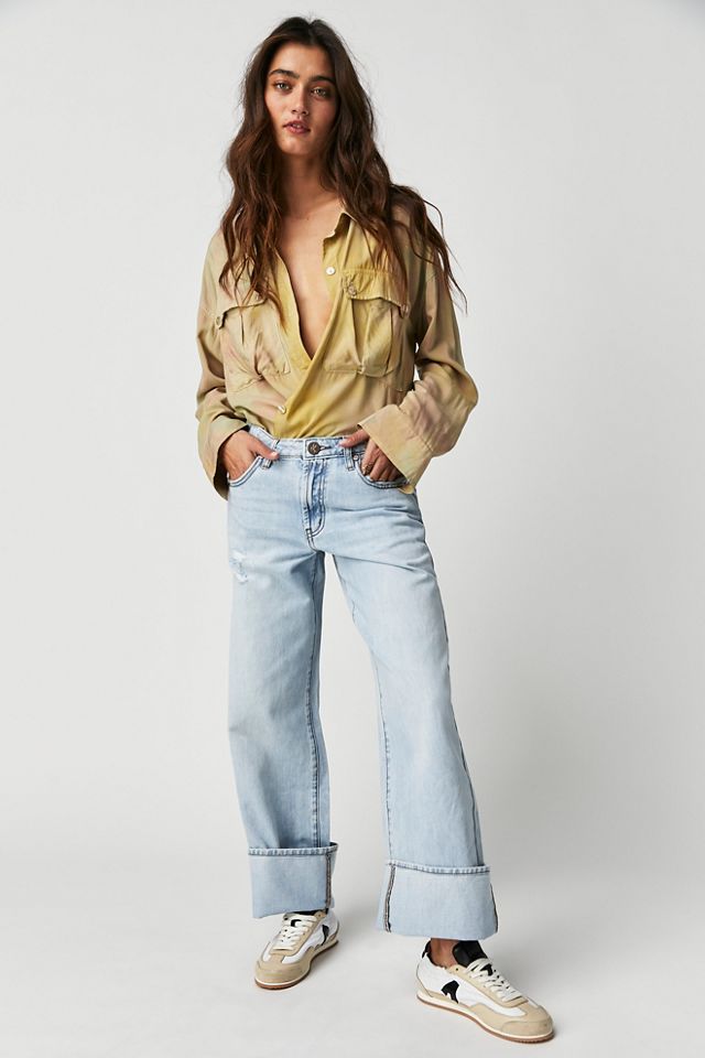 One teaspoon wide outlet leg jeans