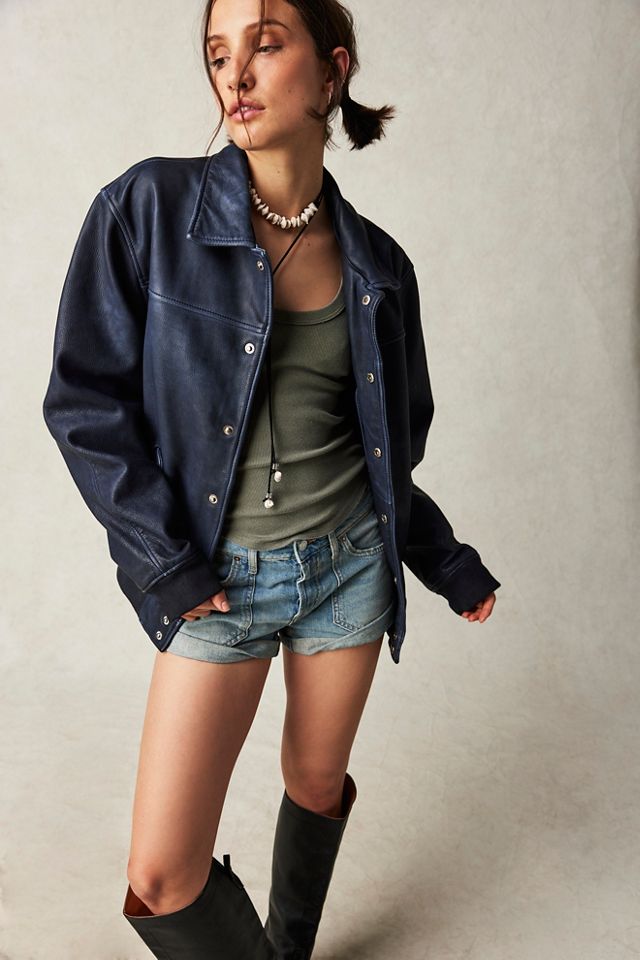Veste en cuir surteinte #2