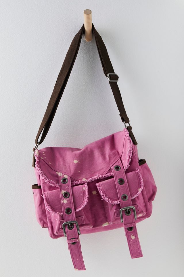 Pink cheap messenger bag