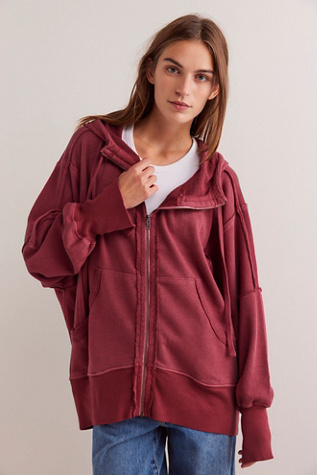 We The Free Camden Hoodie At Free People In Aged Red, Size: Medium