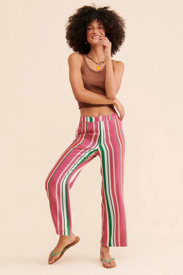 Free people striped pants best sale