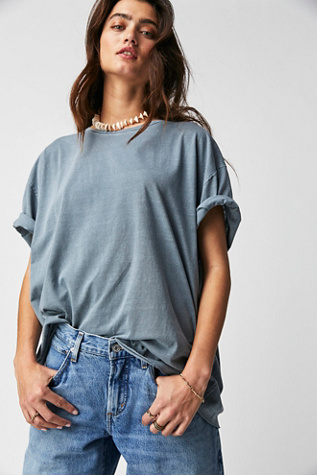 We The Free Nina Tee at Free People in Blue Mirage, Size: XS