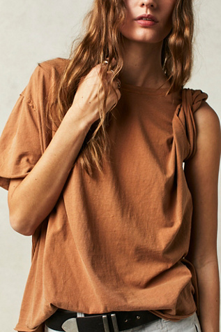 We The Free Nina Tee at Free People in Bright Cider, Size: Medium