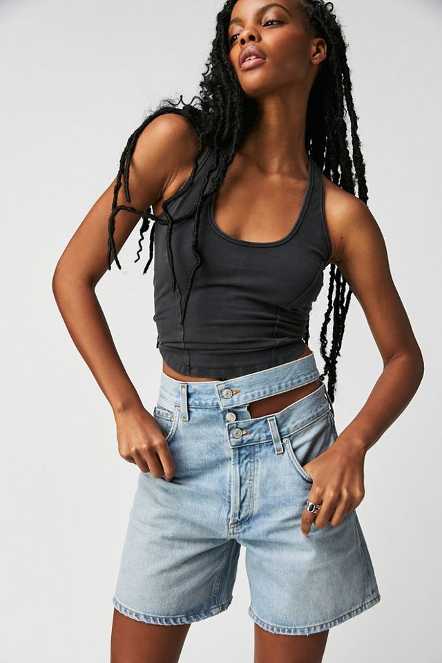 AGOLDE Broken Waistband Shorts Free People