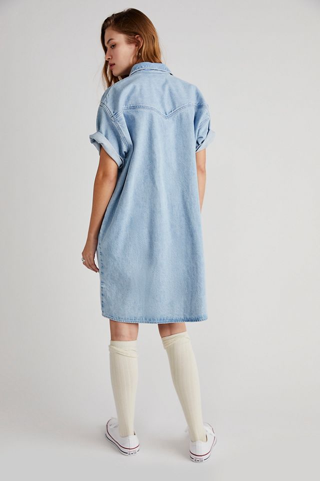 white christmas dresses Elowen Mid Wash Flared Denim Jeans - US 10 main image 0