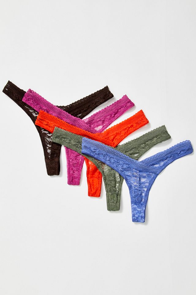 Daisy Lace High-Cut Thong 5-Pack Undies