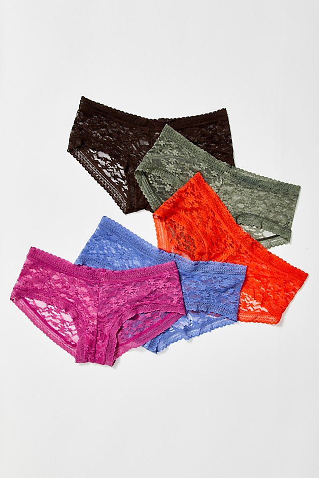 Daisy Lace Low-Rise Hipster 5-Pack Undies
