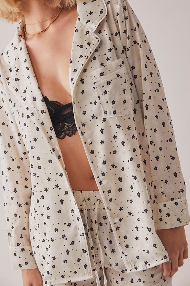 Ensemble de pyjama soyeux à imprimé floral #2