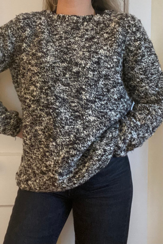 Heathered Black and White Sweater Selected by KA.TL.AK