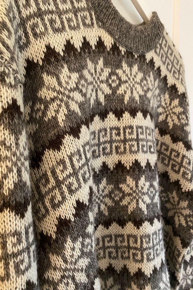 Vintage Gray and White Norwegian Knit Sweater Selected by KA.TL.AK #2