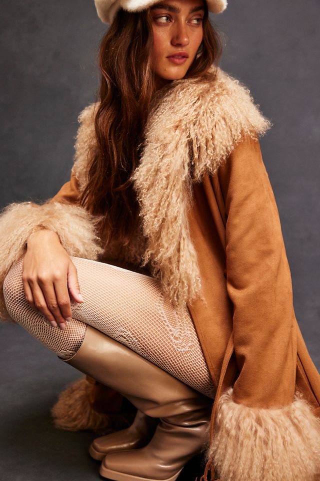 Love Story Cable Sweater Tights, Free People