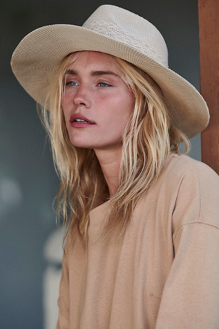 Arrow Woven Packable Hat by Free People in White
