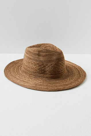 Arrow Woven Packable Hat at Free People in Coffee