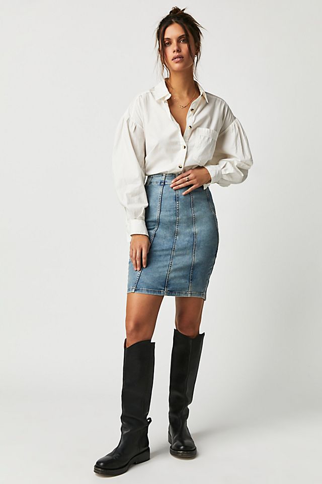 How To Wear Denim Midi Skirt | lupon.gov.ph