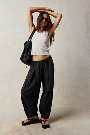 To The Sky Parachute Trousers at Free People in Black, Size: Medium