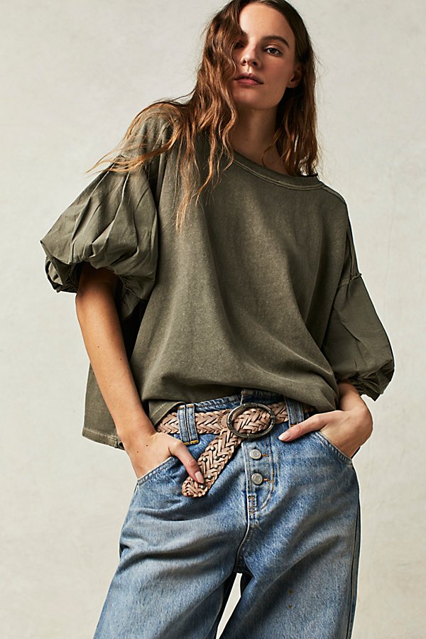 Free People Blossom Tee In Sea Lion