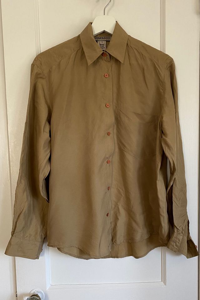 Tan Silk Blouse Selected by KA.TL.AK #1
