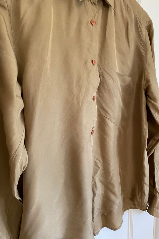 Tan Silk Blouse Selected by KA.TL.AK #2