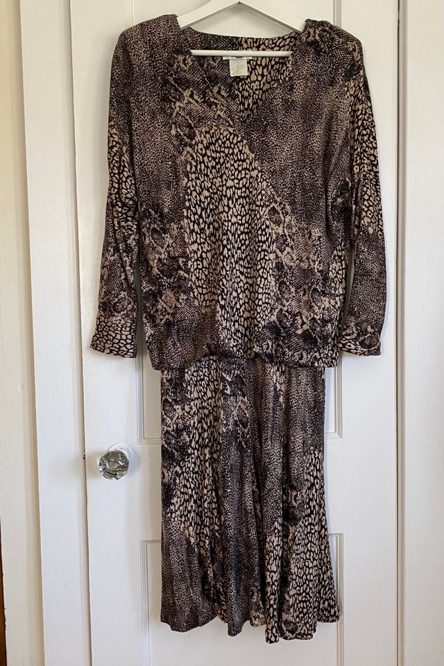 Vintage Animal Print Midi Dress Selected by KA.TL.AK #1