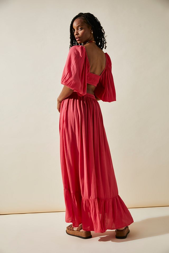 Free people shop red maxi