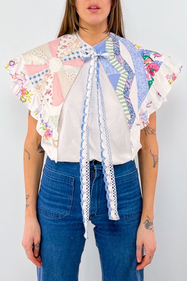 Magpie Vintage Goldie Quilted Large Patchwork Collar | Free People