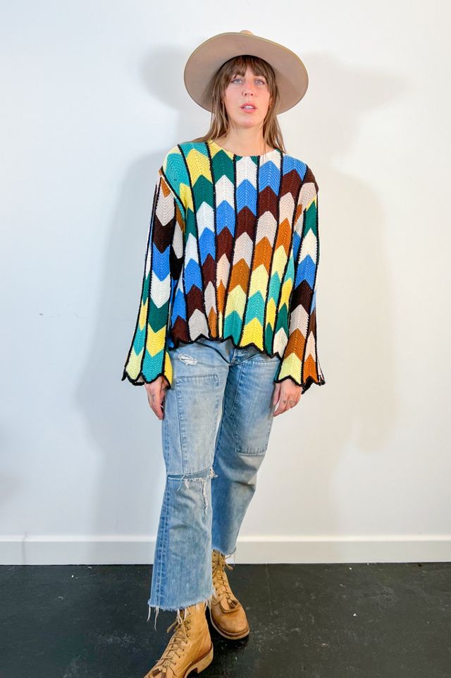 Free people chevron sweater shop