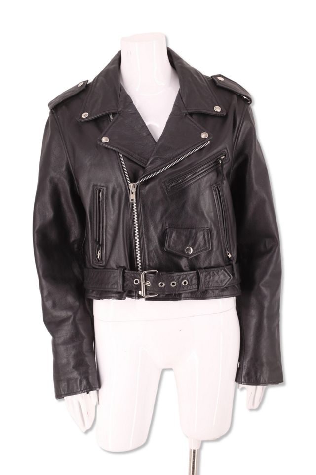 1980s Black Leather Biker Jacket Selected By Ritual Vintage Free