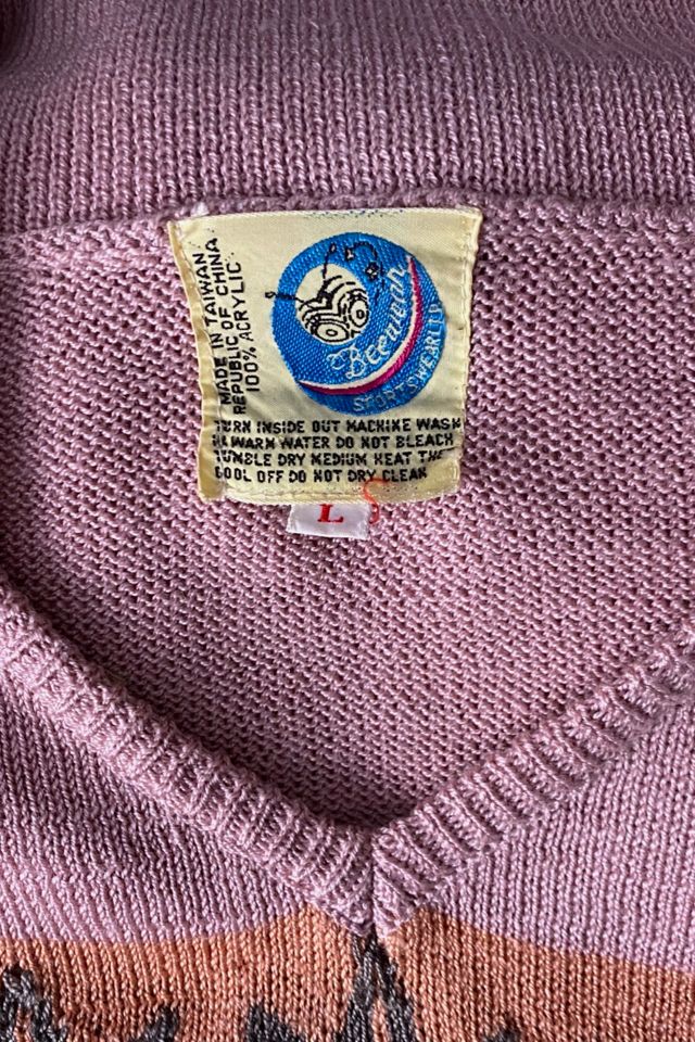 1970s Botanical Print Shrunken Fit Sweater Selected By Ritual Vintage #3
