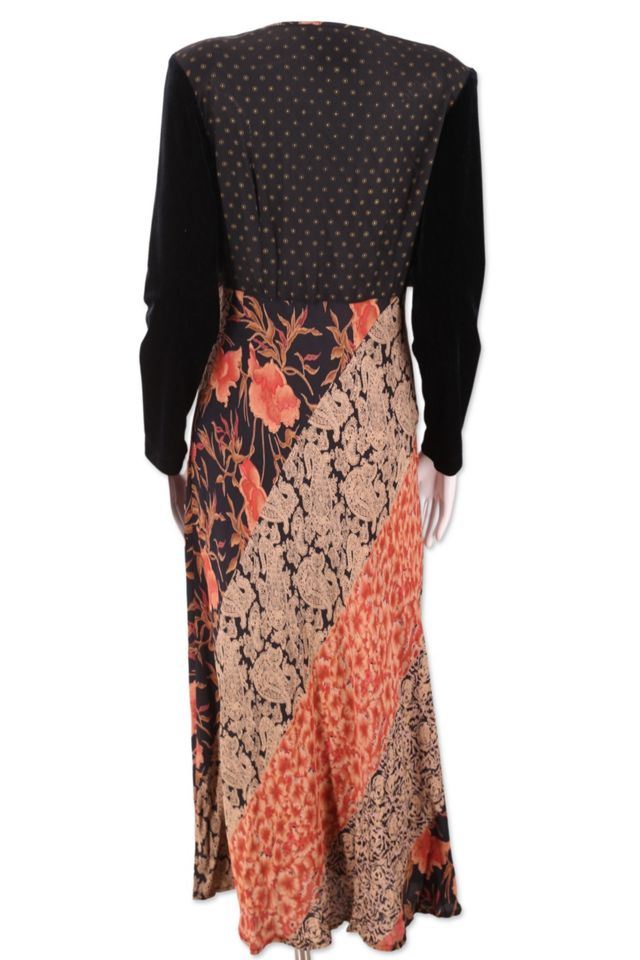 1990s Mixed Media Print Bias Cut Dress Selected By Ritual Vintage #2