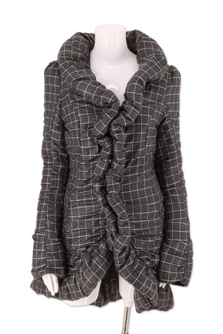 Y2K Check Print Duffle Coat Selected By Ritual Vintage