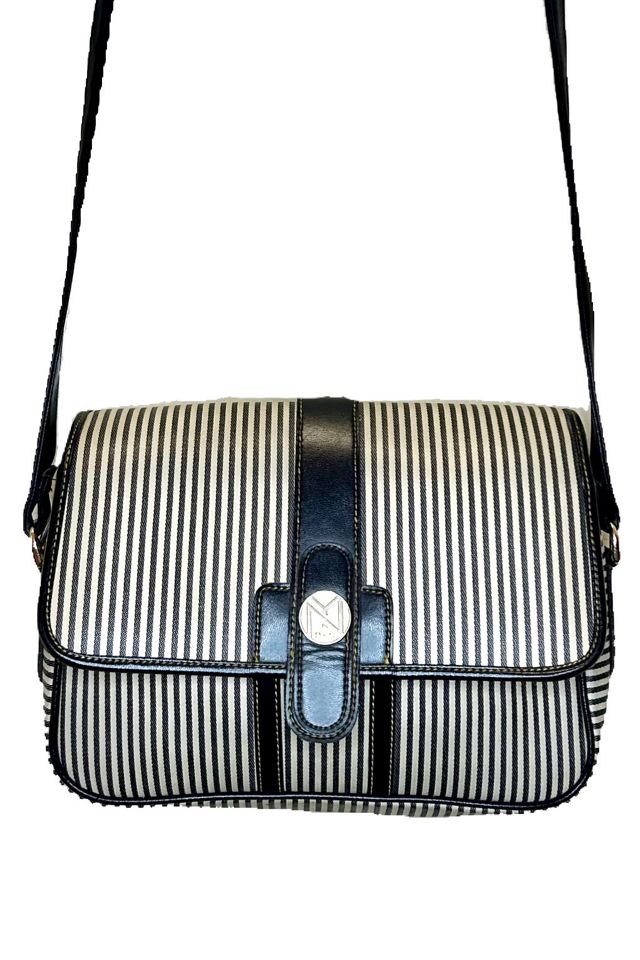 Vintage Striped Crossbody Bag