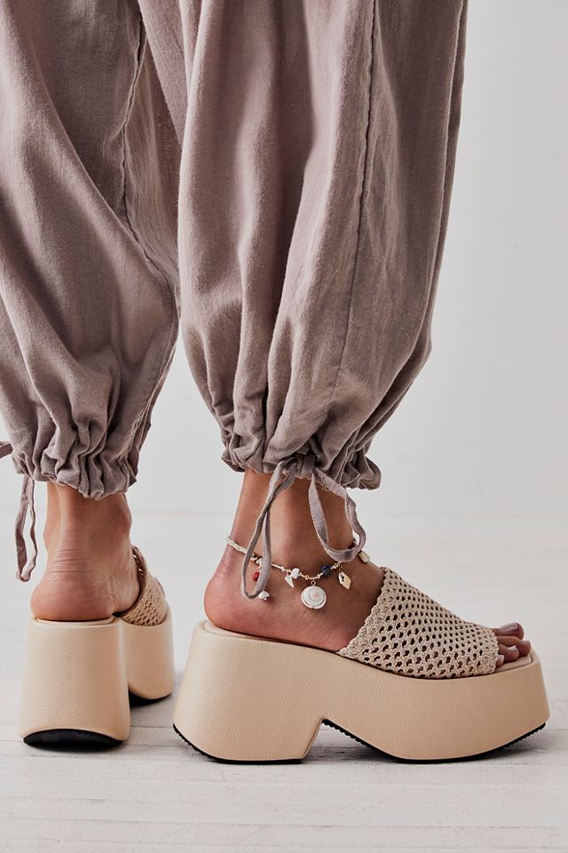 Sandales compensées en crochet Coastal #2