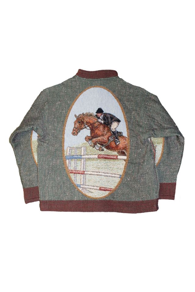 Vintage 1990's Polo Horses Woven Jacket Selected by Afterlife Boutique #2