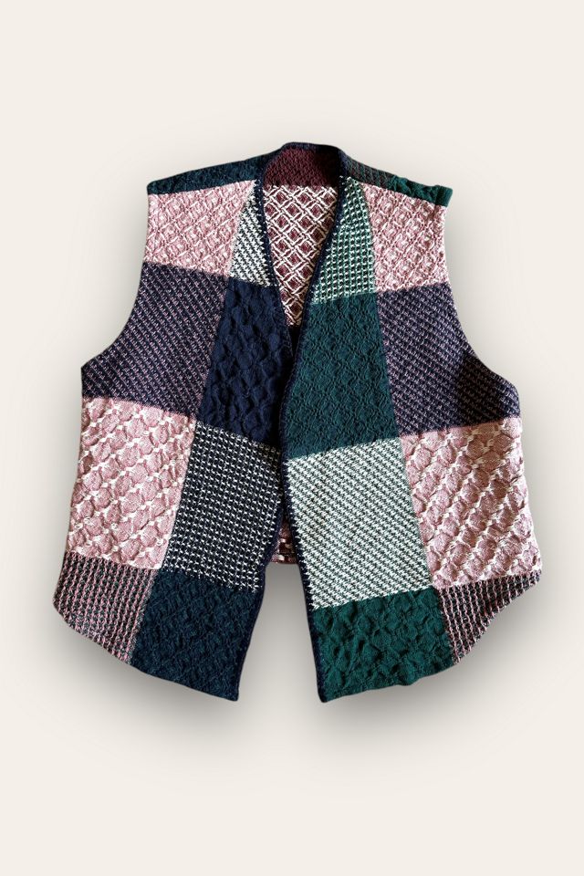Vintage 1990's Calico Woven Sweater Vest Selected By Afterlife Boutique #1
