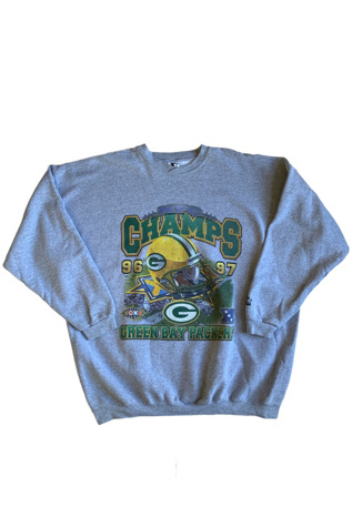 Vintage Green Bay Packers Sweatshirt Women's XL Cropped Chopped USA  Made *