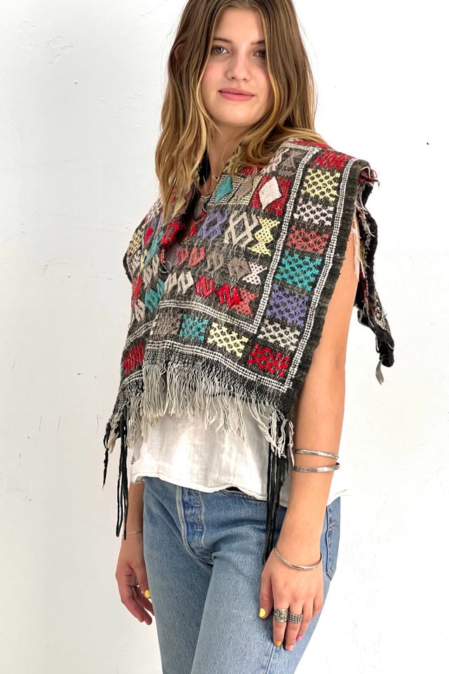 Anna Corinna Woven Wooly Poncho Top #1