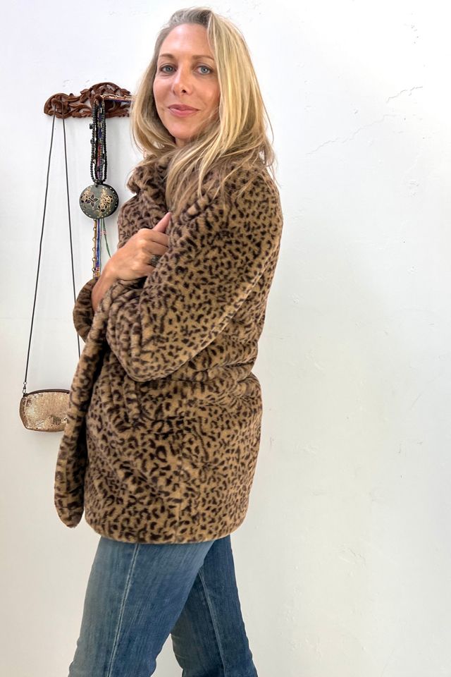 Vintage Soft and Fuzzy Cheetah Coat Selected by Anna Corinna Free People