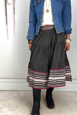 Vintage Tiered Ribbon Skirt Selected by Anna Corinna