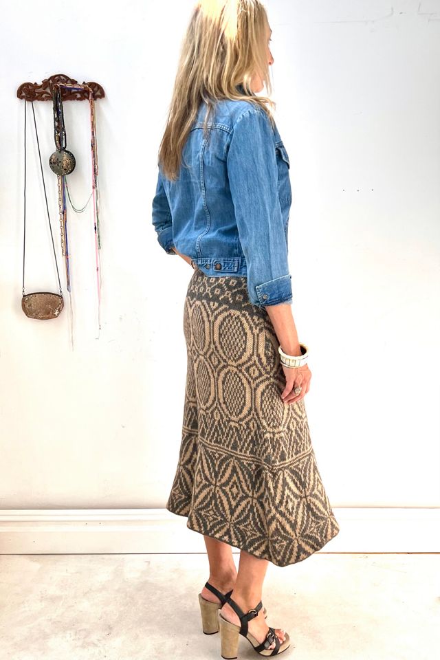 Vintage Button Front Wool Sweater Skirt Selected by Anna Corinna #1