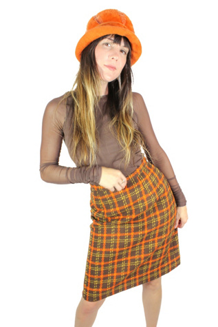That 70s Plaid Vintage Skirt Selected By Moons + Junes