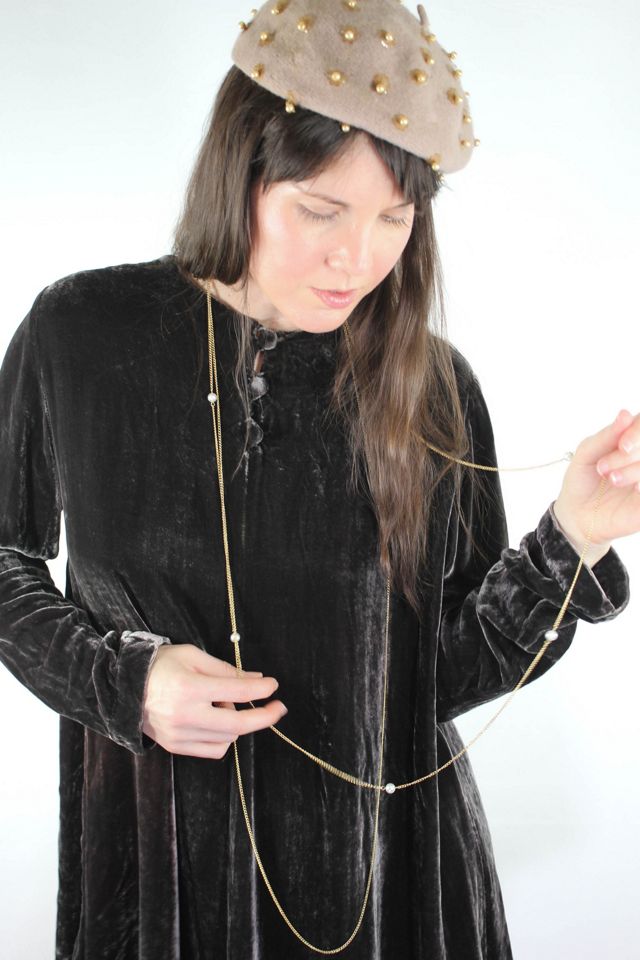1990s Vintage Velvet Mini Dress Selected By Moons + Junes Vintage #3