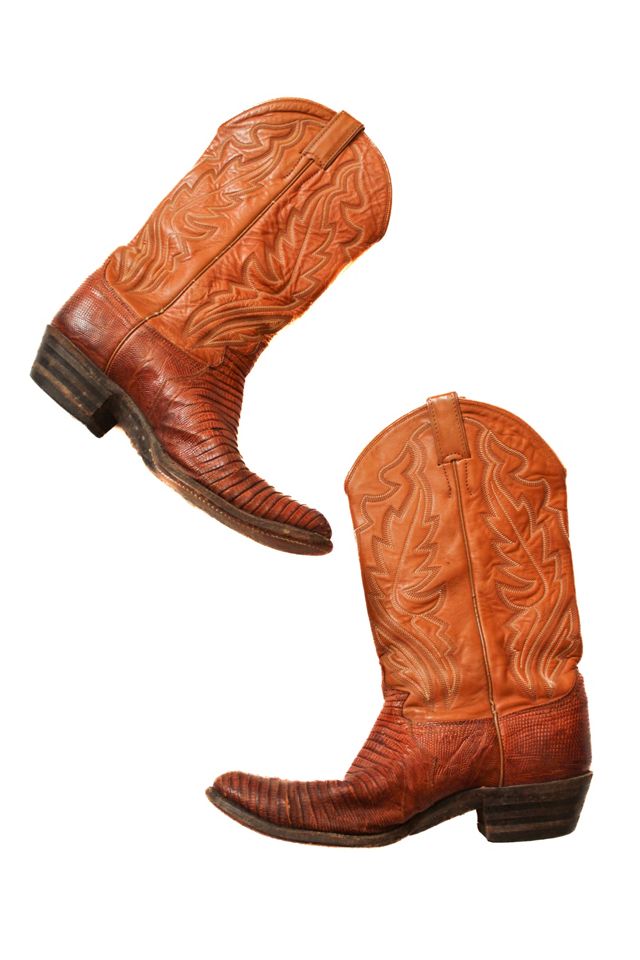 Vintage Leather Western Cowboy Boots Selected By Moons and Junes