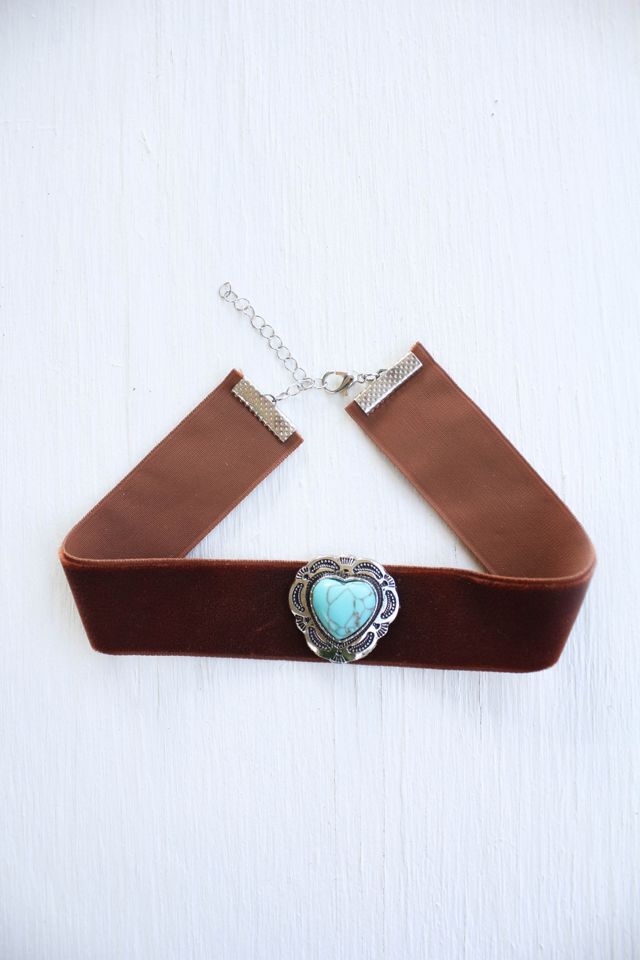 Upcycled Turquoise Concho Velvet Bolo Choker Selected By Moons + Junes Vintage #3