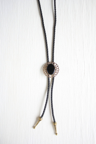 The Broadway Bolo Tie Vintage Brooch Necklace Selected By Moons + Junes Vintage