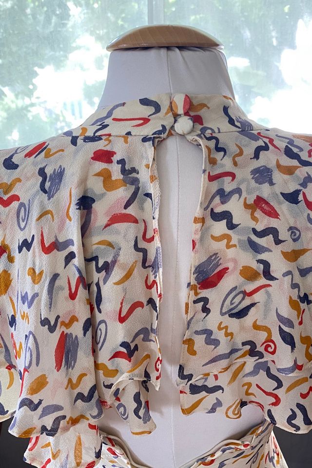 Vintage Ossie Clark for Radley Crepe Silk Party Dress Selected by The Curatorial Dept. #3