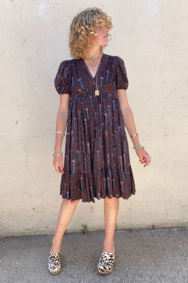 Ossie Clark Cotton Fan Pattern Party Dress Selected by The Curatorial Dept. #1