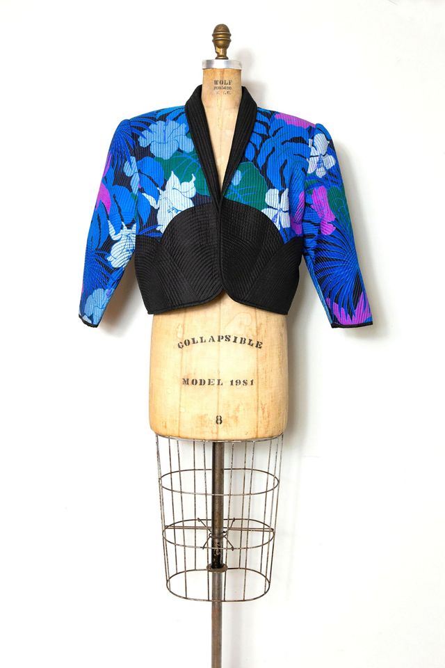 Vintage 1980s Quilted Silk Jacket Selected by SwaneeGRACE #1