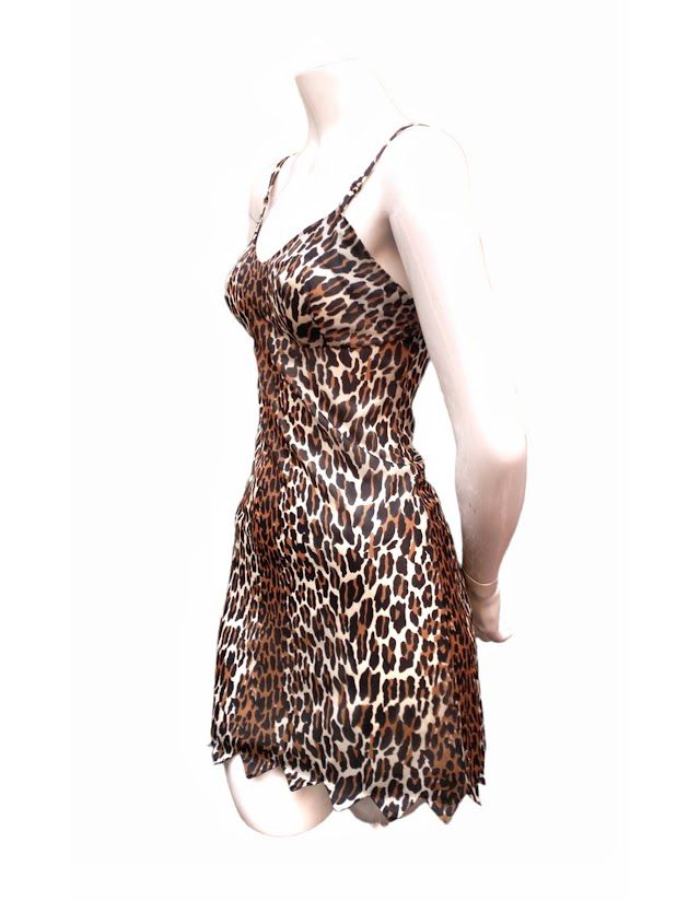 Vintage 1960's Leopard Mini Slip Dress Selected by Garbage Soup #1