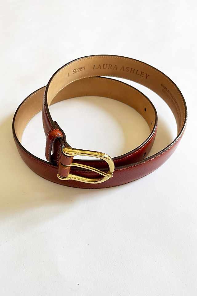 Vintage Brown Classic Leather Laura Ashley Belt Selected by ...
