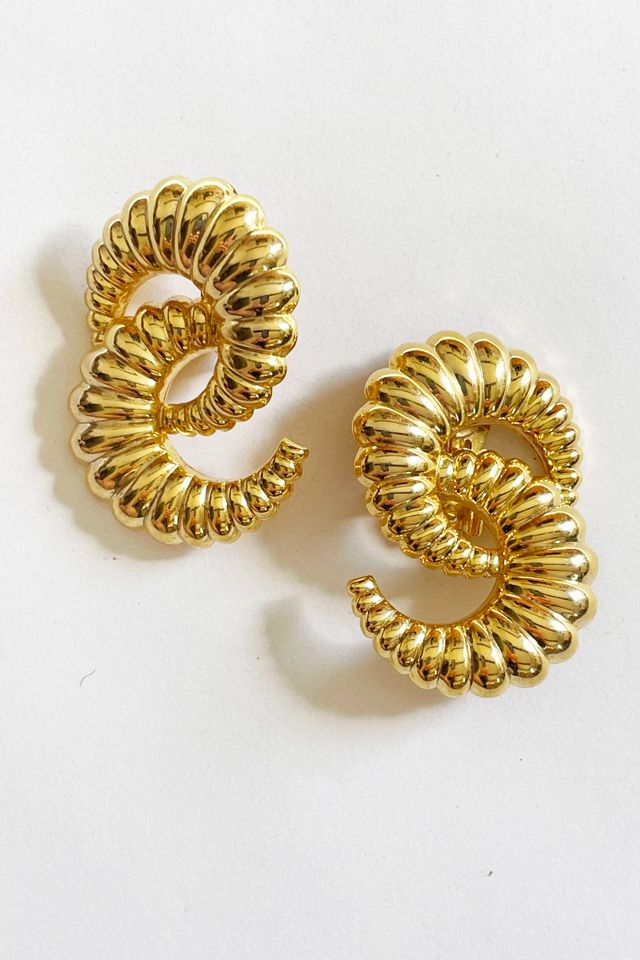 Big gold clip hot sale on earrings